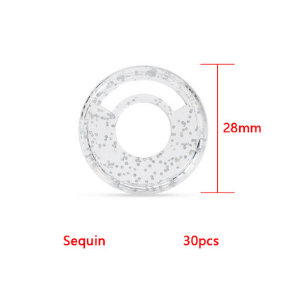 30 vnt Spalvotas permatomas rišamasis žiedas grybo skylutė laisvų lapelių sąsiuvinio segimo mygtukas Knygos kilpa segtuvas rišantis disko žiedo sagtis