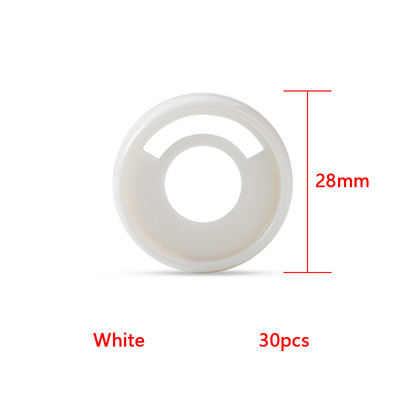 30 vnt Spalvotas permatomas rišamasis žiedas grybo skylutė laisvų lapelių sąsiuvinio segimo mygtukas Knygos kilpa segtuvas rišantis disko žiedo sagtis