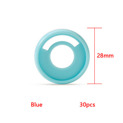 30 vnt Spalvotas permatomas rišamasis žiedas grybo skylutė laisvų lapelių sąsiuvinio segimo mygtukas Knygos kilpa segtuvas rišantis disko žiedo sagtis