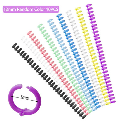 A4 A5 B5 Αποσπώμενη πόρπη Λωρίδα βιβλιοδεσίας 30 οπών Στρογγυλή τρύπα Δακτύλιος ανοίγματος και κλεισίματος 10 τμχ Πλαστικό συνδετικό DIY