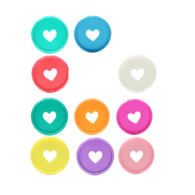 30 de bucăți Notebook cu frunze libere inel de legare din plastic 35 MM orificiu pentru ciuperci Notebook disc de legare inimă bricolaj materiale de legare pentru birou