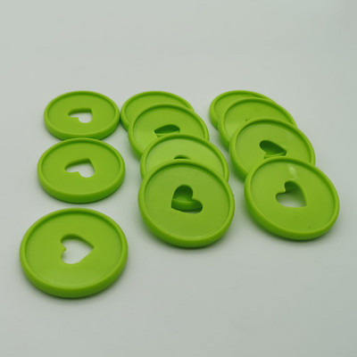 30 de bucăți Notebook cu frunze libere inel de legare din plastic 35 MM orificiu pentru ciuperci Notebook disc de legare inimă bricolaj materiale de legare pentru birou