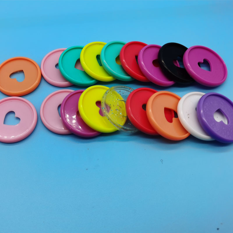 30 de bucăți Notebook cu frunze libere inel de legare din plastic 35 MM orificiu pentru ciuperci Notebook disc de legare inimă bricolaj materiale de legare pentru birou
