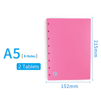 Rupa u obliku gljive, slobodni listovi, omot A5 planera za Discbound prijenosno računalo Diskovi u obliku gljive, prstenovi, uvez, vezivo, školjka, dodaci s T-rupom