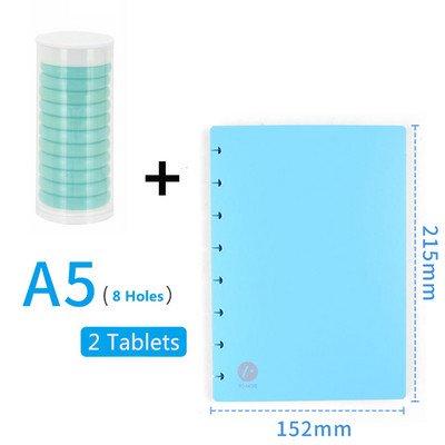 Rupa u obliku gljive, slobodni listovi, omot A5 planera za Discbound prijenosno računalo Diskovi u obliku gljive, prstenovi, uvez, vezivo, školjka, dodaci s T-rupom