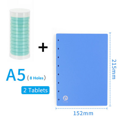 Rupa u obliku gljive, slobodni listovi, omot A5 planera za Discbound prijenosno računalo Diskovi u obliku gljive, prstenovi, uvez, vezivo, školjka, dodaci s T-rupom