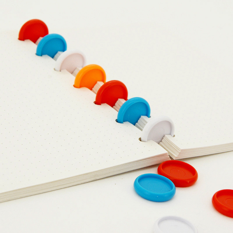 Fromthenon 30/50 DB Színes iratgyűjtő gyűrűk Gombalyuk laza levél tervező gyűrűs kötési kellékek Notebook műanyag lemezcsat