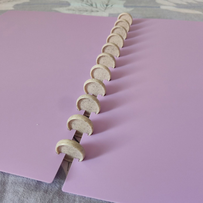 12 vnt Kviečių šiaudų žiedo diskų segtuvas Degraduojantis grybų skylutė sąsiuvinio diskai planuotojui dienoraščio knygos diskas biuro įrišimo sagtis 24m