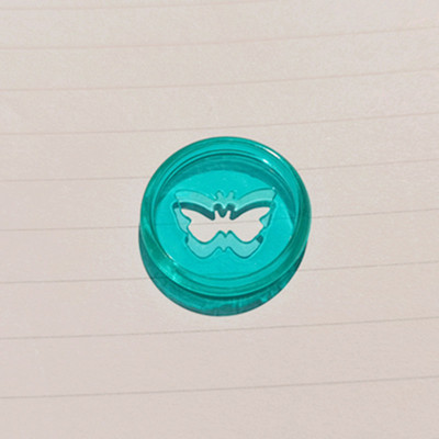 30PCS 28MM plastična prstenasta kopča za uvezivanje, žele proziran uzorak leptira, poseban CD za uvezivanje za bilježnicu za djevojčice