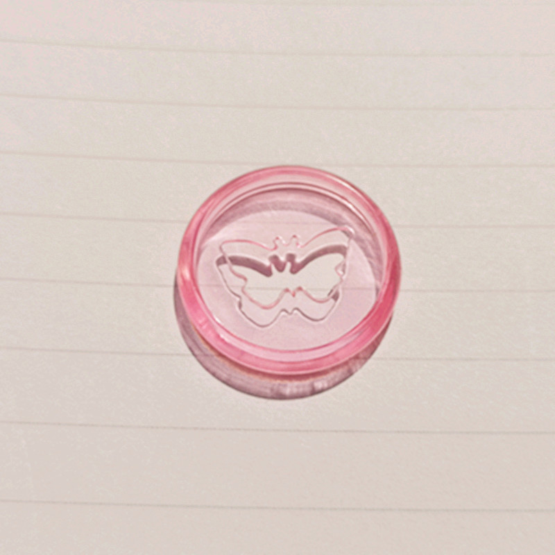 30PCS 28MM plastična prstenasta kopča za uvezivanje, žele proziran uzorak leptira, poseban CD za uvezivanje za bilježnicu za djevojčice