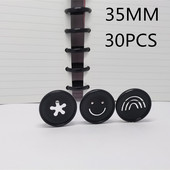 30PCS 35MM smješko plastična prstenasta kopča za uvez za prijenosno računalo pribor za uvez prijenosnog računala s rupom u obliku gljive na otvorenim listovima