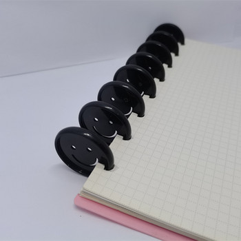 30PCS35MM пластмасова катарама с пръстен за подвързване с усмихнато лице за тетрадка, консумативи за подвързване на тетрадка с отпусната дупка за гъби
