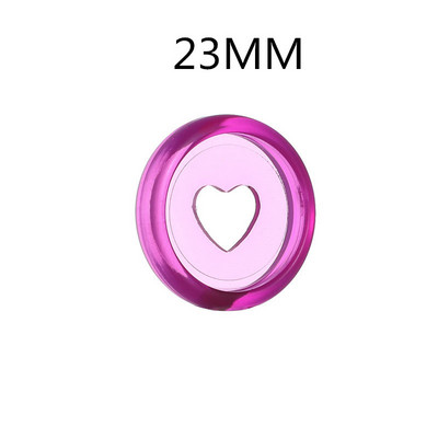 20PCS, 23MM kopča za uvezivanje s rupom u obliku gljive prikladna za djevojčice, notes s otvorenim listovima, prozirni plastični ljubavni disk za uvezivanje.