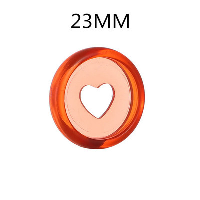 20PCS, 23MM kopča za uvezivanje s rupom u obliku gljive prikladna za djevojčice, notes s otvorenim listovima, prozirni plastični ljubavni disk za uvezivanje.