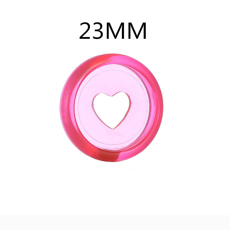 20PCS, 23MM kopča za uvezivanje s rupom u obliku gljive prikladna za djevojčice, notes s otvorenim listovima, prozirni plastični ljubavni disk za uvezivanje.