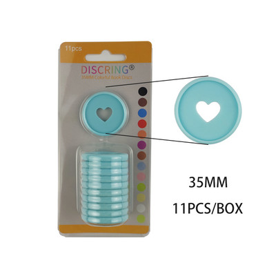 11 buc/cutie Inele de legare cu inimă Disc de legare 35 mm Orificie pentru ciuperci Planificator pentru album de însemnări Discuri pentru caiet în foițe libere Rechizite pentru birou și școală
