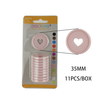 11 buc/cutie Inele de legare cu inimă Disc de legare 35 mm Orificie pentru ciuperci Planificator pentru album de însemnări Discuri pentru caiet în foițe libere Rechizite pentru birou și școală