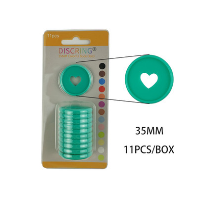 11 buc/cutie Inele de legare cu inimă Disc de legare 35 mm Orificie pentru ciuperci Planificator pentru album de însemnări Discuri pentru caiet în foițe libere Rechizite pentru birou și școală