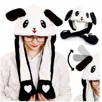 Детска шапка Panda , Подвижни уши, Светеща
