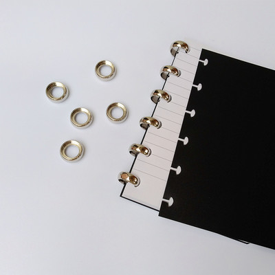 10PC Metalni labavi prsten DIY Ploča s rupom od gljive List s kopčom za uvezivanje knjiga Školski pribor Disk za uvez knjige Okrugli uredski materijal