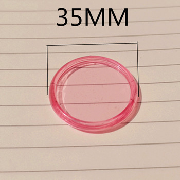 30PCS35MM χρώμα ζελέ διαφανές συμπαγές συνδετικό δαχτυλίδι τρύπα μανιταριού στρογγυλή πόρπη DIY μανιτάρι τρύπα αξεσουάρ σημειωματάριου