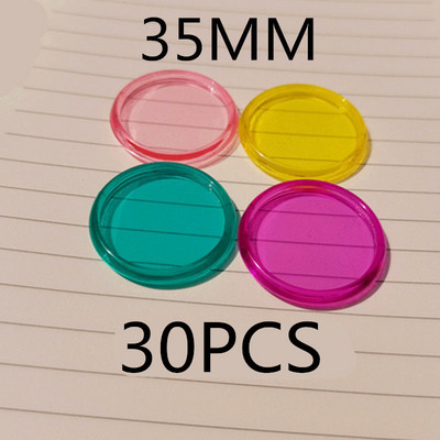 30PCS35MM culoare jeleu transparent solid liant inel gaură ciuperci cataramă placă rotundă bricolaj gaură ciuperci accesorii notebook