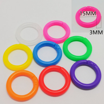 Unutarnji promjer 15 mm plastični prsten za uvezivanje DIY album kružni obruč za uvezivanje za otvaranje uredskog knjigovežnog pribora album