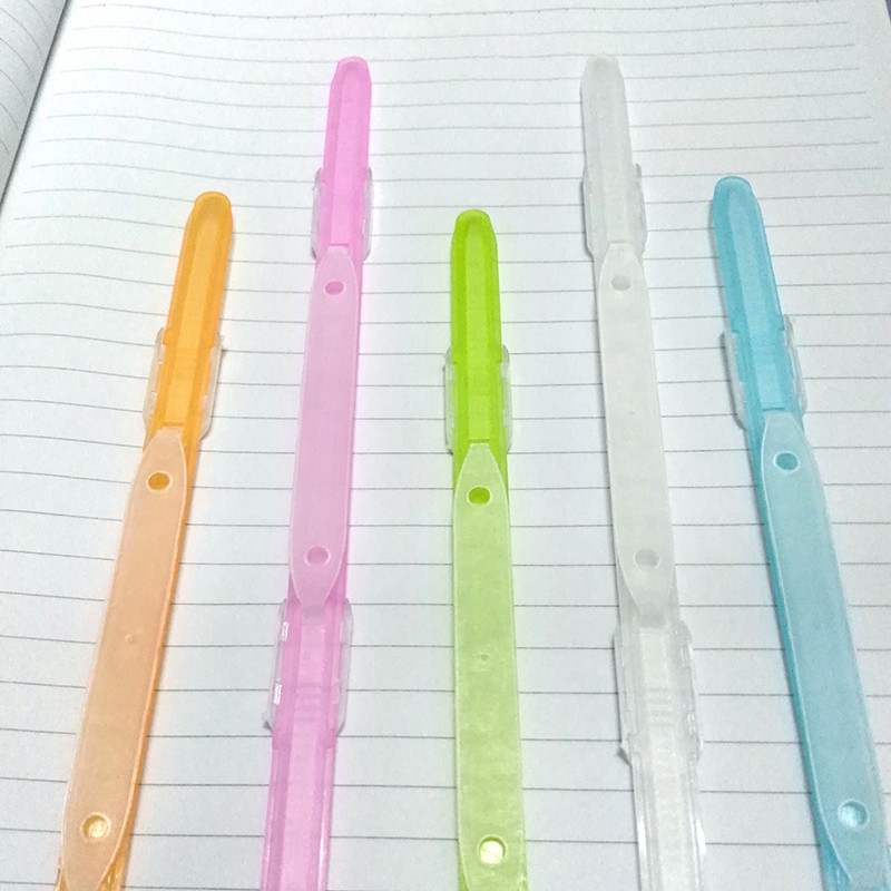 Nou 5 buc/lot Clip de plastic de culoare 8CM Distanța găurii Agrafe de fixare financiară A4 Bandă de legare pentru facturi de documente Rechizite școlare de birou