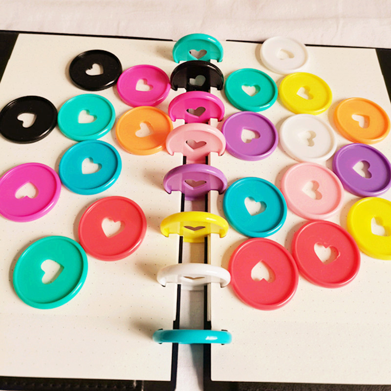 Plastični prsten za uvez bilježnica s otvorenim listovima, ljepilo s rupom u obliku gljive, ljubavni disk, uvez, CD, uredski pribor za uvez, 35MM12KOM