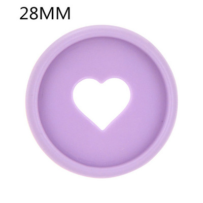 30PCS28M plastični gumb u obliku srca u obliku prstena s rupom u obliku gljive, bilježnica s otvorenim listovima, gumb u obliku srca CD disk