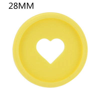 30PCS28M plastični gumb u obliku srca u obliku prstena s rupom u obliku gljive, bilježnica s otvorenim listovima, gumb u obliku srca CD disk
