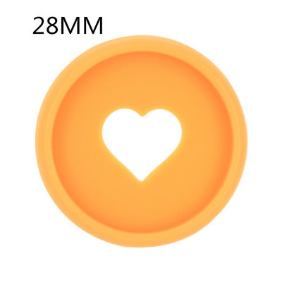 30PCS28M plastični gumb u obliku srca u obliku prstena s rupom u obliku gljive, bilježnica s otvorenim listovima, gumb u obliku srca CD disk