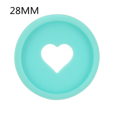 30PCS28M plastični gumb u obliku srca u obliku prstena s rupom u obliku gljive, bilježnica s otvorenim listovima, gumb u obliku srca CD disk