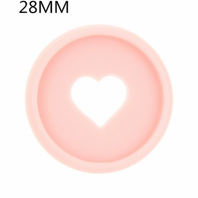 30PCS28M plastični gumb u obliku srca u obliku prstena s rupom u obliku gljive, bilježnica s otvorenim listovima, gumb u obliku srca CD disk