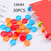 Prsten za uvezivanje od čvrste plastike, kopča za uvezivanje, rupa u obliku gljive, kopča diska za uvezivanje bilježnice na labave listove Kopča na labave listove 19MM30KOM