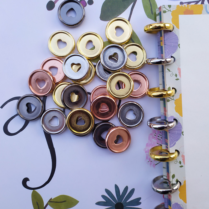 23 mm-es tervező lemezkötő gyűrű csat lyuk gomb jegyzettömb műanyag laza összehajtható lemezes jegyzetfüzet irodai kellékek