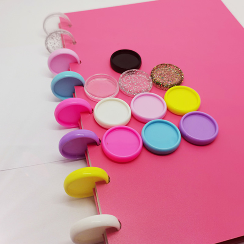 20PCS 24MM din plastic solid inel de legare culoare ciupercă gaură de blocare notebook disc de învățare birou bricolaj liant