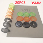 20PCS35MM pločica za uvezivanje bilježnica s slobodnim listovima, kopča, plastični prsten za uvezivanje, smajli uzorak rupe u obliku gljive, pribor za uvez bilježnice