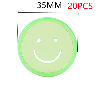 20PCS35MM pločica za uvezivanje bilježnica s slobodnim listovima, kopča, plastični prsten za uvezivanje, smajli uzorak rupe u obliku gljive, pribor za uvez bilježnice