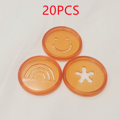 20PCS35MM pločica za uvezivanje bilježnica s slobodnim listovima, kopča, plastični prsten za uvezivanje, smajli uzorak rupe u obliku gljive, pribor za uvez bilježnice