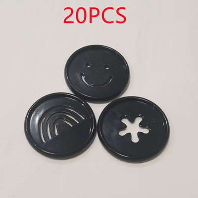 20PCS35MM pločica za uvezivanje bilježnica s slobodnim listovima, kopča, plastični prsten za uvezivanje, smajli uzorak rupe u obliku gljive, pribor za uvez bilježnice