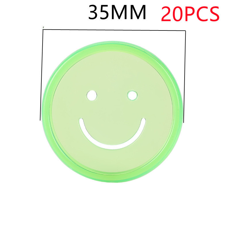 20PCS35MM pločica za uvezivanje bilježnica s slobodnim listovima, kopča, plastični prsten za uvezivanje, smajli uzorak rupe u obliku gljive, pribor za uvez bilježnice