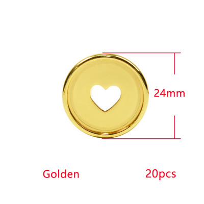 20 τμχ Ροζ χρυσό δαχτυλίδια βιβλιοδεσίας καρδιών 24 χιλιοστών μανιτάρι με τρύπα DIY Βιβλιοδετικό Σημειωματάριο Στρογγυλό δέσιμο Πλαστικό Δίσκο με Πόρπη Σχολικά Προμήθειες