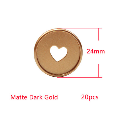 20 τμχ Ροζ χρυσό δαχτυλίδια βιβλιοδεσίας καρδιών 24 χιλιοστών μανιτάρι με τρύπα DIY Βιβλιοδετικό Σημειωματάριο Στρογγυλό δέσιμο Πλαστικό Δίσκο με Πόρπη Σχολικά Προμήθειες