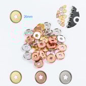 12 buc. 26 mm buton pentru orificii pentru ciuperci pentru notebook, pentagramă din plastic, cataramă cu stea pentru disc, accesorii pentru discuri de legare de cărți cu frunze libere