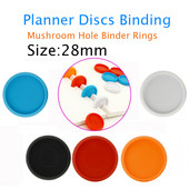 20 buc. Discuri de legare cu ciuperci, 28 mm, inel colorat cu frunze libere, inele de planificare DIY, cataramă de legare, disc pentru liant pentru notebook, consumabile de birou