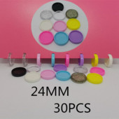 30PCS 24MM plastični labavi listovi gljiva prsten za uvezivanje kopča čvrsti uvez Dodaci za CD prijenosno računalo