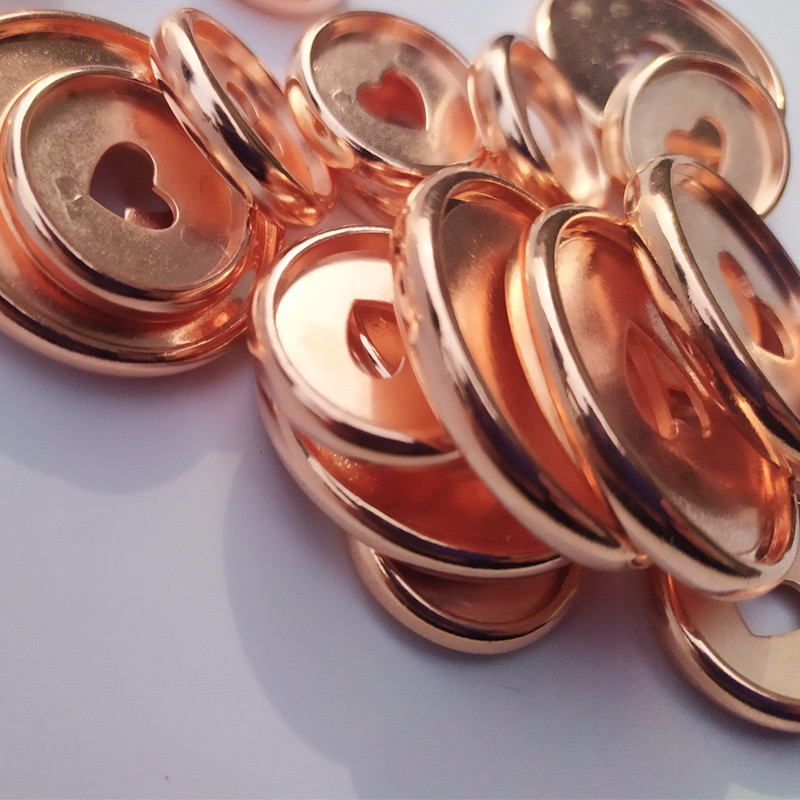 11 DB Rózsaarany kötőgomba lyukas csat barkács notebook műanyag lemezek Gombkötő Kiegészítők Csat Gombalyuk könyv