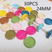 30PCS24MM plastična prstenasta kopča za uvezivanje, jednobojni CD s rupom u obliku gljive s slobodnim uvezom, pribor za uredski uvez