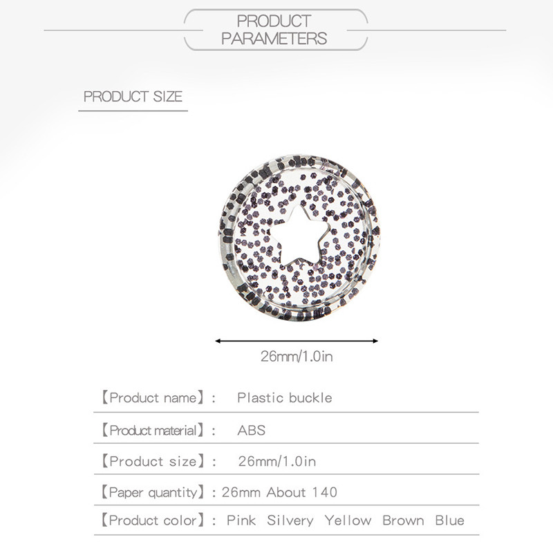 26MM Colorat ciupercă Legare cataramă Planificator Liant cu inele Liant pentru notebook Discuri DIY 360 de grade Cataramă pentru disc Articole de birou